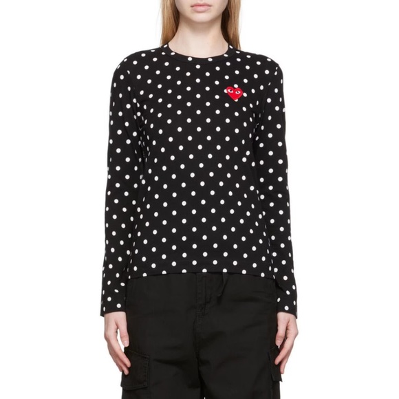 COMME DES GARÇONS PLAY
Black Heart Patch Long Sleeve T-Shirt-authentic - Picture 8 of 9